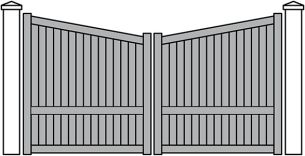 Portail Battant Contemporain plein avec traverse