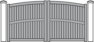 Portail Battant Contemporain plein avec traverse